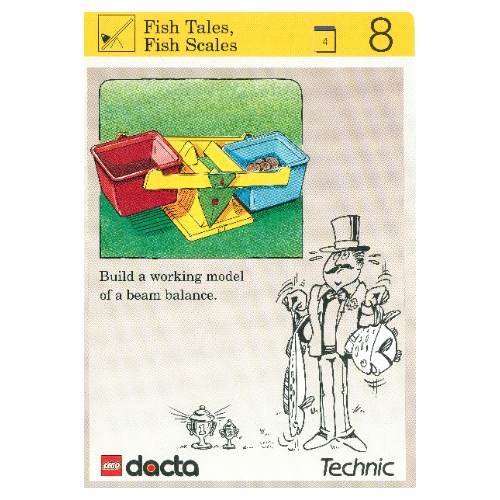 Visuel indicatif Rebrickable de Carte d'activité, coffret 9603, Simulation 8 - Contes de poissons, Échelles de poissons (Activity Card, Set 9603, Simulation 8 - Fish Tales, Fish Scales)
