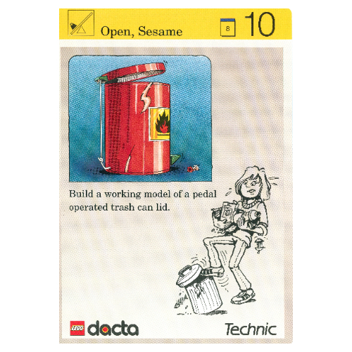 Visuel indicatif Rebrickable de Carte d'activité, coffret 9603, Simulation 10 - ouvert, Sésame (Activity Card, Set 9603, Simulation 10 - Open, Sesame)
