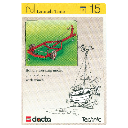 Visuel indicatif Rebrickable de Carte d'activité, coffret 9603, Simulation 15 - Heure de lancement (Activity Card, Set 9603, Simulation 15 - Launch Time)