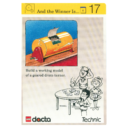 Visuel indicatif Rebrickable de Carte d'activité, coffret 9603, Simulation 17 - Et le gagnant est... (Activity Card, Set 9603, Simulation 17 - And the Winner Is...)