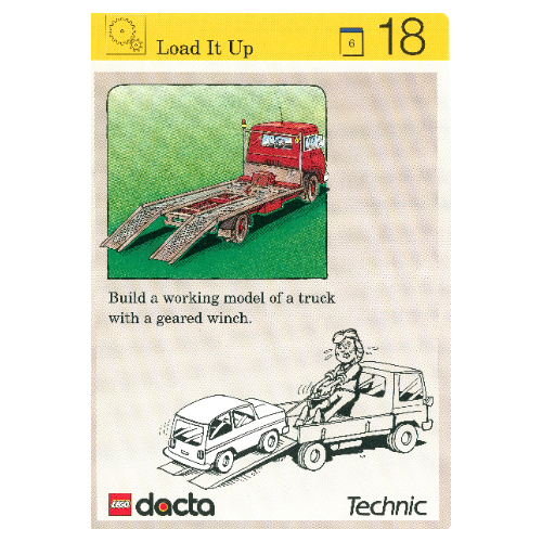 Visuel indicatif Rebrickable de Carte d'activité, coffret 9603, Simulation 18 - Load It Up (Activity Card, Set 9603, Simulation 18 - Load It Up)