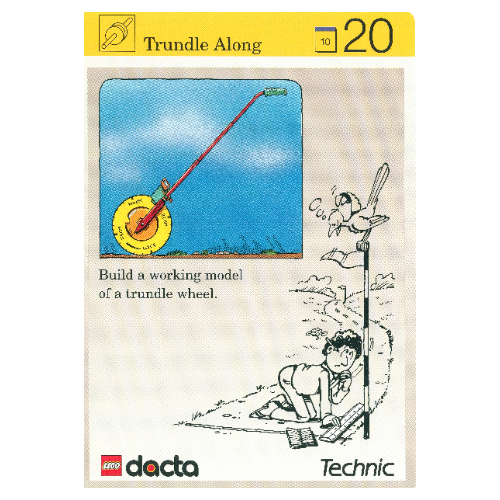 Visuel indicatif Rebrickable de Carte d'activité, coffret 9603, simulation 20 - trundle long (Activity Card, Set 9603, Simulation 20 - Trundle Along)