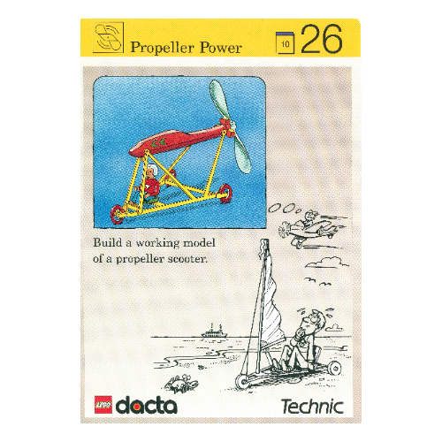 Visuel indicatif Rebrickable de Carte d'activité, Set 9603, Simulation 26 - Puissance de l'hélice (Activity Card, Set 9603, Simulation 26 - Propeller Power)