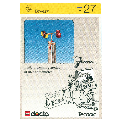 Visuel indicatif Rebrickable de Carte d'activité, coffret 9603, simulation 27 - venteux (Activity Card, Set 9603, Simulation 27 - Breezy)