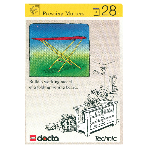 Visuel indicatif Rebrickable de Carte d'activité, coffret 9603, simulation 28 - dossiers urgents (Activity Card, Set 9603, Simulation 28 - Pressing Matters)