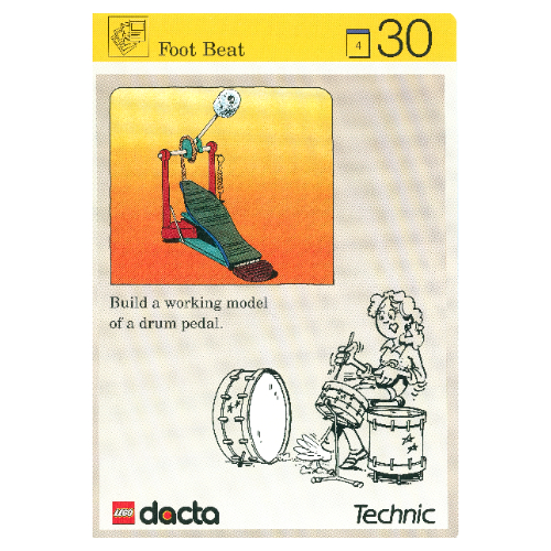 Visuel indicatif Rebrickable de Carte d'activité, coffret 9603, simulation 30 - battement de pied (Activity Card, Set 9603, Simulation 30 - Foot Beat)