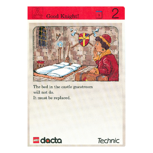 Visuel indicatif Rebrickable de Carte d'activité, coffret 9603, Invention 2 - Bon Chevalier! (Activity Card, Set 9603, Invention 2 - Good Knight!)