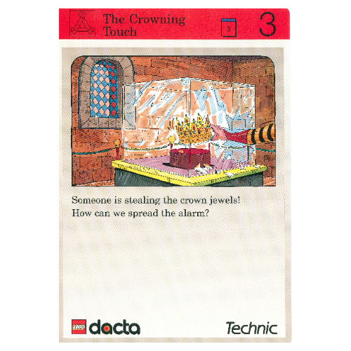 Visuel indicatif Rebrickable de Carte d'activité, ensemble 9603, invention 3 - la touche de couronnement (Activity Card, Set 9603, Invention 3 - The Crowning Touch)