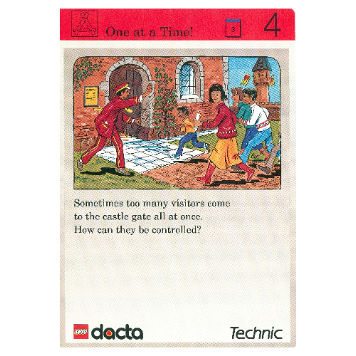 Visuel indicatif Rebrickable de Carte d'activité, coffret 9603, Invention 4 - Un à la fois! (Activity Card, Set 9603, Invention 4 - One at a Time!)