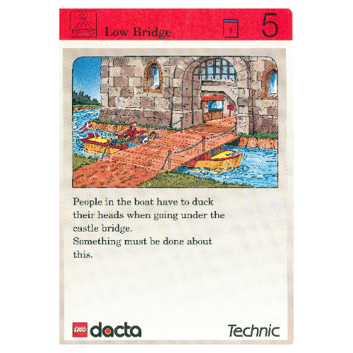 Visuel indicatif Rebrickable de Carte d'activité, coffret 9603, Invention 5 - Pont bas (Activity Card, Set 9603, Invention 5 - Low Bridge)