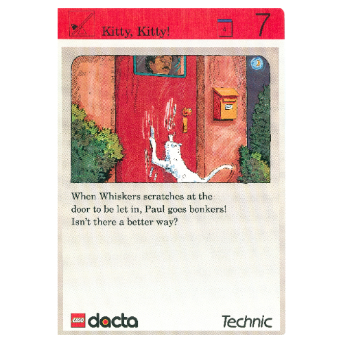 Visuel indicatif Rebrickable de Carte d'activité, coffret 9603, Invention 7 - Kitty, Kitty! (Activity Card, Set 9603, Invention 7 - Kitty, Kitty!)
