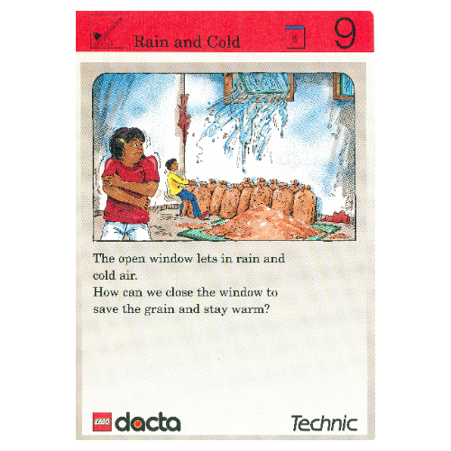 Visuel indicatif Rebrickable de Carte d'activité, coffret 9603, Invention 9 - Pluie et froid (Activity Card, Set 9603, Invention 9 - Rain and Cold)