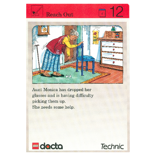 Visuel indicatif Rebrickable de Carte d'activité, coffret 9603, Invention 12 - Atteindre (Activity Card, Set 9603, Invention 12 - Reach Out)