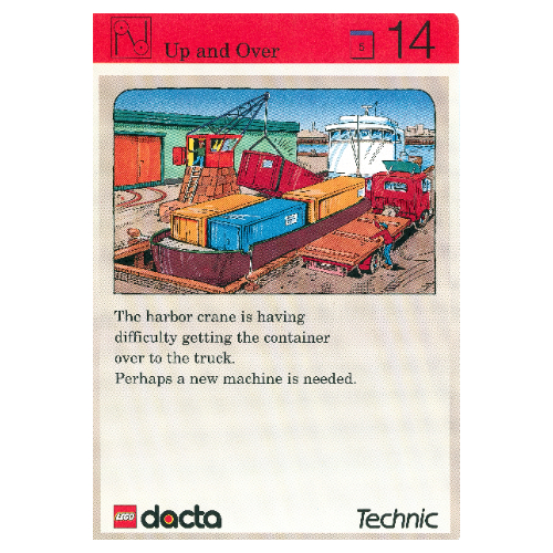 Visuel indicatif Rebrickable de Carte d'activité, coffret 9603, Invention 14 - Haut et plus (Activity Card, Set 9603, Invention 14 - Up and Over)