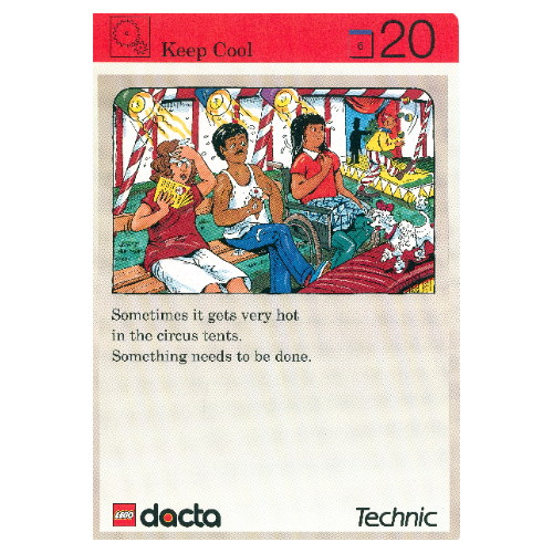 Visuel indicatif Rebrickable de Carte d'activité, ensemble 9603, invention 20 - garder au frais (Activity Card, Set 9603, Invention 20 - Keep Cool)