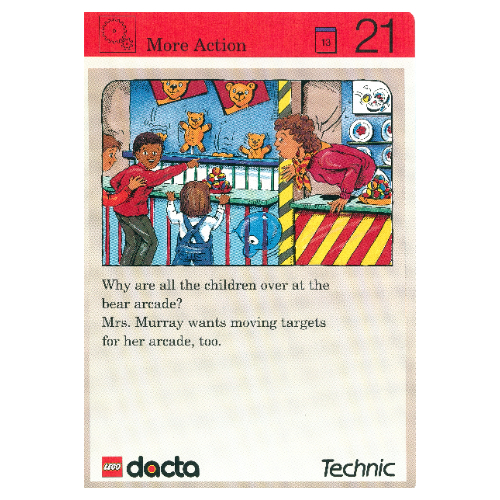 Visuel indicatif Rebrickable de Carte d'activité, Set 9603, Invention 21 - Plus d'action (Activity Card, Set 9603, Invention 21 - More Action)