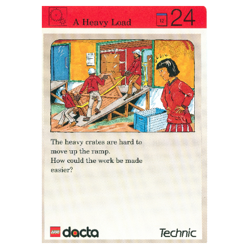 Visuel indicatif Rebrickable de Carte d'activité, coffret 9603, Invention 24 - Une charge lourde (Activity Card, Set 9603, Invention 24 - A Heavy Load)