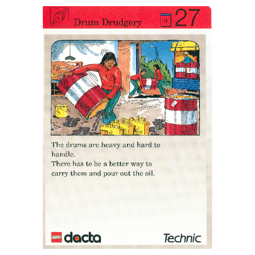 Visuel indicatif Rebrickable de Carte d'activité, coffret 9603, invention 27 - tambour de corvée (Activity Card, Set 9603, Invention 27 - Drum Drudgery)