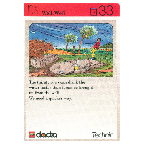 Visuel indicatif Rebrickable de Carte d'activité, coffret 9603, Invention 33 - Bien, bien (Activity Card, Set 9603, Invention 33 - Well, Well)