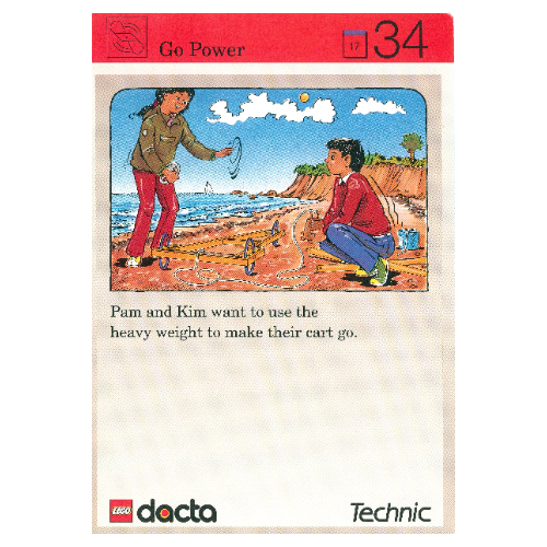 Visuel indicatif Rebrickable de Carte d'activité, ensemble 9603, invention 34 - aller puissance (Activity Card, Set 9603, Invention 34 - Go Power)