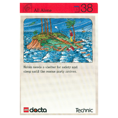 Visuel indicatif Rebrickable de Carte d'activité, coffret 9603, Invention 38 - Tout seul (Activity Card, Set 9603, Invention 38 - All Alone)