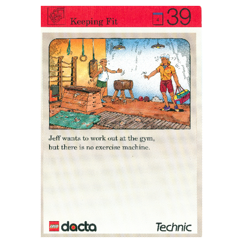 Visuel indicatif Rebrickable de Carte d'activité, coffret 9603, Invention 39 - Garder la forme (Activity Card, Set 9603, Invention 39 - Keeping Fit)