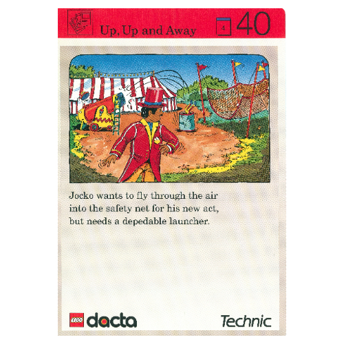 Visuel indicatif Rebrickable de Carte d'activité, ensemble 9603, invention 40 - haut, haut et loin (Activity Card, Set 9603, Invention 40 - Up, Up and Away)