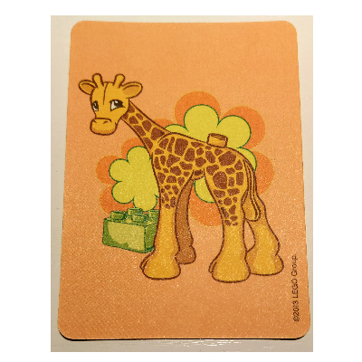 Visuel indicatif Rebrickable de Carte de jeu, mémoire Duplo jeu - girafe (Game Card, Duplo Memory Game - Giraffe)