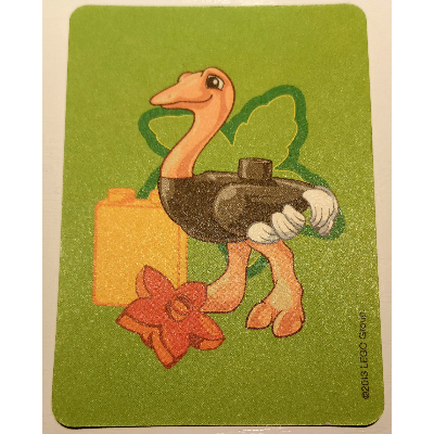 Visuel indicatif Rebrickable de Carte de jeu, mémoire Duplo jeu - autruche (Game Card, Duplo Memory Game - Ostrich)