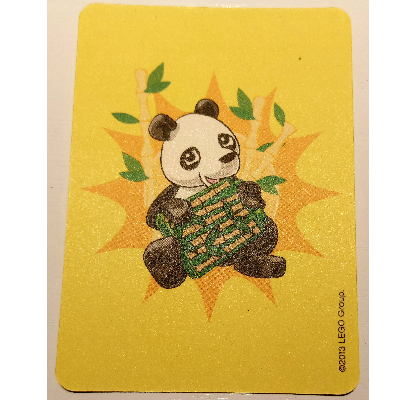 Visuel indicatif Rebrickable de Carte de jeu, jeu de mémoire Duplo - Panda (Game Card, Duplo Memory Game - Panda)