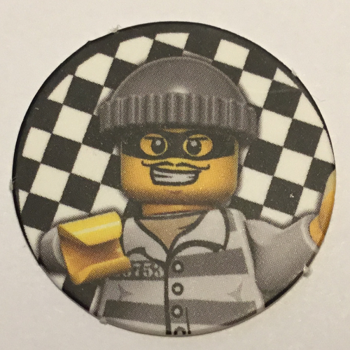 Visuel indicatif Rebrickable de Jeton de carte de jeu avec motif imprimé de cambrioleur (Game Card Token with Burglar Print)