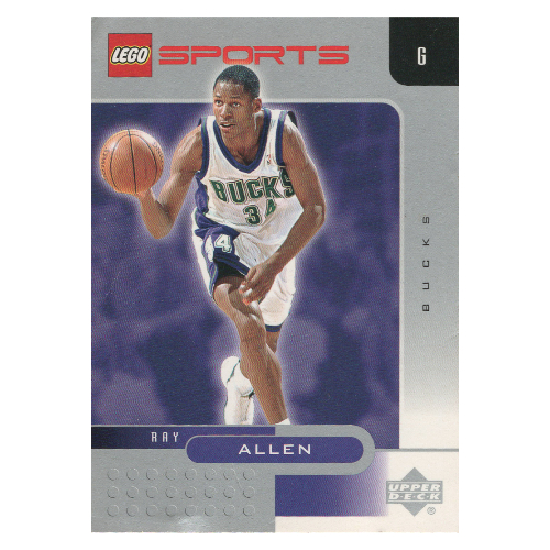Visuel indicatif Rebrickable de Carte à collectionner, NBA: Ray Allen, Milwaukee Bucks 34 (Trading Card, NBA: Ray Allen, Milwaukee Bucks #34)
