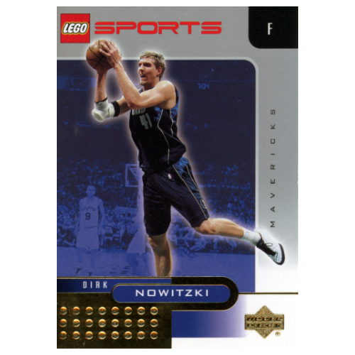 Visuel indicatif Rebrickable de Carte à collectionner, NBA: Dirk Nowitzki, Dallas Mavericks )41 (or Leaf) (Trading Card, NBA: Dirk Nowitzki, Dallas Mavericks #41 (Gold Leaf))