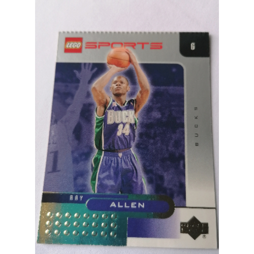 Visuel indicatif Rebrickable de Carte à collectionner, NBA: Ray Allen, Milwaukee Bucks )34 (feuille d'or) (Trading Card, NBA: Ray Allen, Milwaukee Bucks #34 (Gold Leaf))