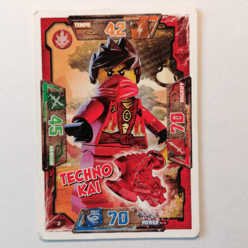 Visuel indicatif Rebrickable de Carte à collectionner, Ninjago jeu série 1 [allemand] - 3 techno Kai (Trading Card, Ninjago Game Series 1 [German] - 3 Techno Kai)