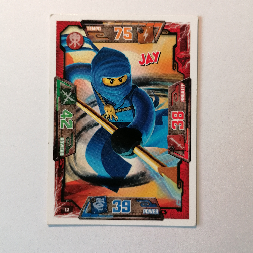 Visuel indicatif Rebrickable de Carte à collectionner, Ninjago jeu série 1 [allemand] - 13 Jay (Trading Card, Ninjago Game Series 1 [German] - 13 Jay)