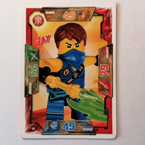 Visuel indicatif Rebrickable de Carte à collectionner, Ninjago jeu série 1 [allemand] - 16 Jay (Trading Card, Ninjago Game Series 1 [German] - 16 Jay)