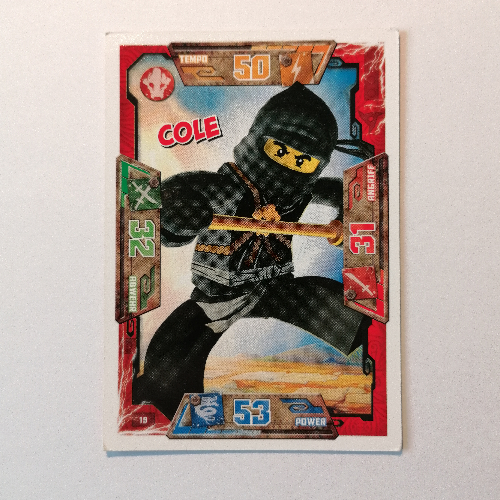 Visuel indicatif Rebrickable de Carte à collectionner, Ninjago jeu série 1 [allemand] - 19 Cole (Trading Card, Ninjago Game Series 1 [German] - 19 Cole)