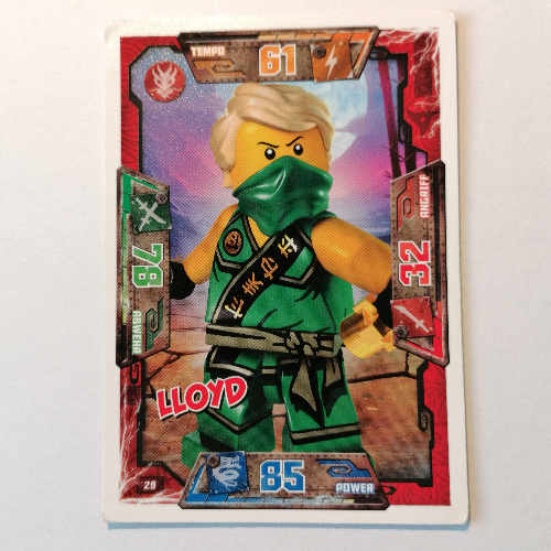Visuel indicatif Rebrickable de Carte à collectionner, Ninjago jeu série 1 [allemand] - 29 Lloyd (Trading Card, Ninjago Game Series 1 [German] - 29 Lloyd)