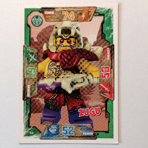 Visuel indicatif Rebrickable de Carte à collectionner, Ninjago jeu série 1 [allemand] - 54 zugu (Trading Card, Ninjago Game Series 1 [German] - 54 Zugu)