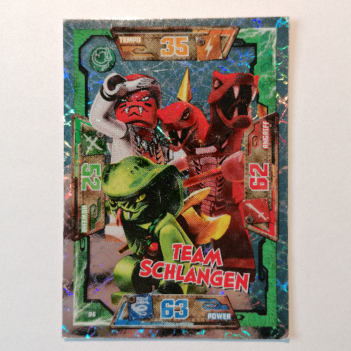 Visuel indicatif Rebrickable de Carte à collectionner, Ninjago jeu série 1 [allemand] - 96 équipe schlangen (Trading Card, Ninjago Game Series 1 [German] - 96 Team Schlangen)