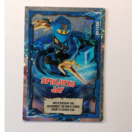 Visuel indicatif Rebrickable de Carte à collectionner, Ninjago jeu série 1 [allemand] - 177 spinjitzu Jay (Trading Card, Ninjago Game Series 1 [German] - 177 Spinjitzu Jay)