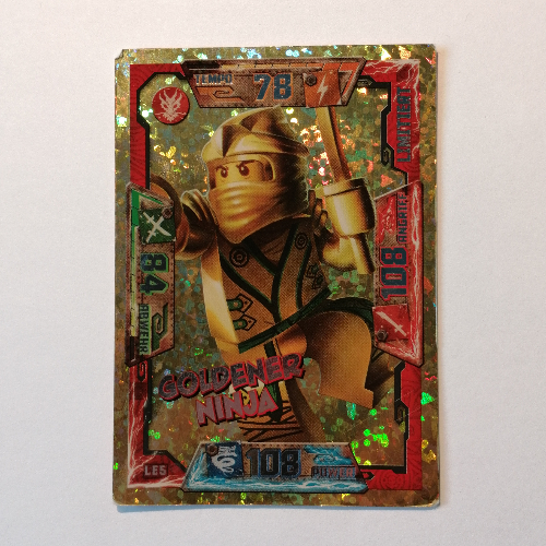 Visuel indicatif Rebrickable de Carte à collectionner, Ninjago jeu série 1 [allemand] - édition limitée 5 ninja d'or (Trading Card, Ninjago Game Series 1 [German] - Limited Edition 5 Golden Ninja)