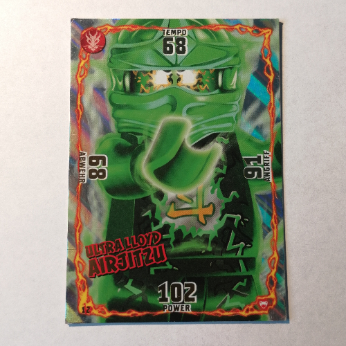 Visuel indicatif Rebrickable de Carte à collectionner, Ninjago jeu série 2 [allemand] - 12 airjitzu ultra Lloyd (Trading Card, Ninjago Game Series 2 [German] - 12 Ultra Lloyd Airjitzu)