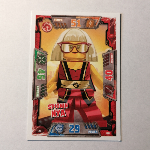 Visuel indicatif Rebrickable de Carte à collectionner, Ninjago jeu série 2 [allemand] - 21 spionin Nya (Trading Card, Ninjago Game Series 2 [German] - 21 Spionin Nya)