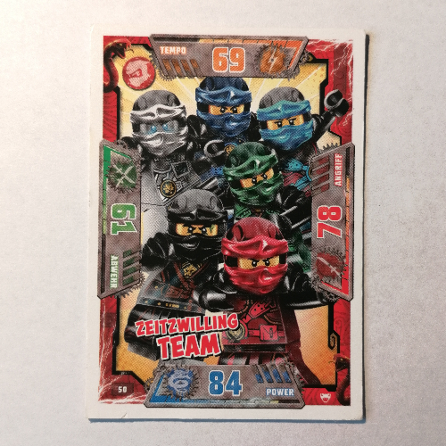 Visuel indicatif Rebrickable de Carte à collectionner, Ninjago jeu série 2 [allemand] - 50 zeitzwilling équipe (Trading Card, Ninjago Game Series 2 [German] - 50 Zeitzwilling Team)
