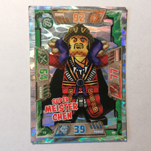 Visuel indicatif Rebrickable de Carte à collectionner, Ninjago jeu série 2 [allemand] - 73 super meister chen (Trading Card, Ninjago Game Series 2 [German] - 73 Super Meister Chen)