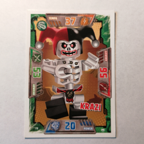 Visuel indicatif Rebrickable de Carte à collectionner, Ninjago jeu série 2 [allemand] - 78 krazi (Trading Card, Ninjago Game Series 2 [German] - 78 Krazi)