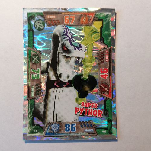 Visuel indicatif Rebrickable de Carte à collectionner, Ninjago jeu série 2 [allemand] - 85 super pythor (Trading Card, Ninjago Game Series 2 [German] - 85 Super Pythor)