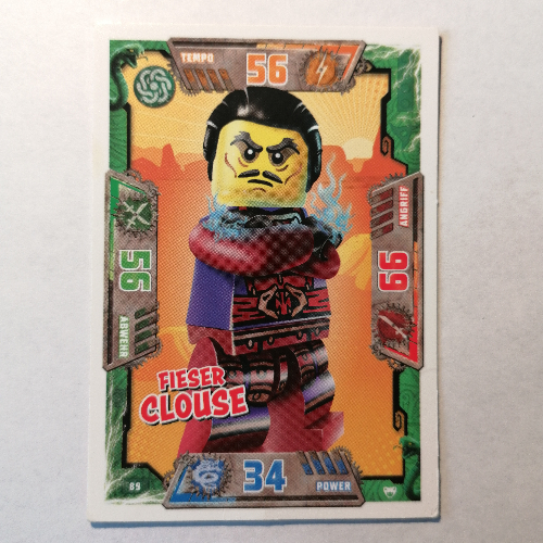 Visuel indicatif Rebrickable de Carte à collectionner, Ninjago jeu série 2 [allemand] - 89 fieser clouse (Trading Card, Ninjago Game Series 2 [German] - 89 Fieser Clouse)